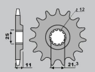 Zębatka przednia 7287 16 husqvarna 250/300/310/350/360/400/410/450/510/511/530/570/610/630 (a4250824160)