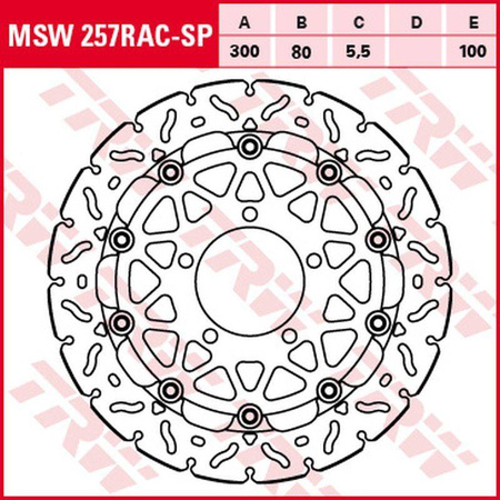 Tarcza hamulcowa przód kawasaki zx-6r 600 '07-'16, zx-6rr 600, zx-6r 636 '05-'06, er-6f/n '06-'16, kle 650 versys '07-, z 750 '07-'14, z 100