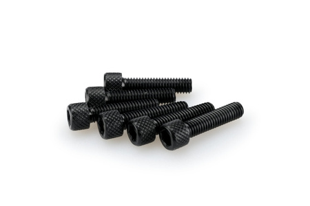 Śruby z anodyzowanego aluminium blister 6 śrub imbusowych m6x25mm czarne