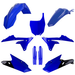 KOMPLET PLASTIKÓW (FULL KIT) YAMAHA YZ 250F '14-'18; YZ 450F '14-'17 W ZESTAWIE TABLICA PRZEDNIA (8678400003) I OSŁONY AMORTYZATORÓW (8352000003) KOLOR NIEBIESKI CZARNY