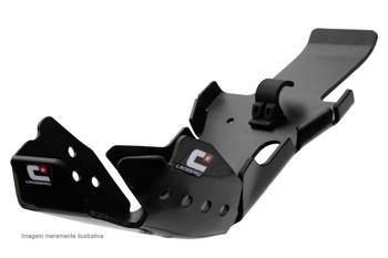 Osłona silnika i łącznika wahacza (pro-link) z tworzywa dtc enduro: husqvarna fe 250/350 '19-'21, gagaec 250/350f '21-'22 kolor czarny