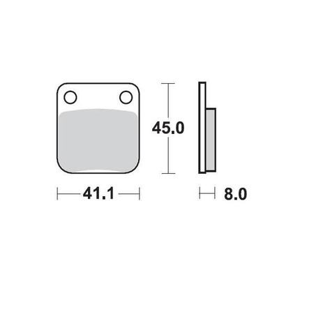Klocki hamulcowe kh54 sinter metal oem: 11 (sinterpro racing ng) suzuki: dr 125-200, husqvarna: cr/wr 125-250-360,