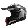Kask enduro LS2 MX700 Subverter Evo Arched Black Silver Titanium