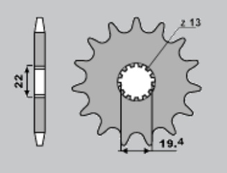 Zębatka przednia 439 15 18nc suzuki gr 650 (83-85), gsx 400 f (łańc. 530)