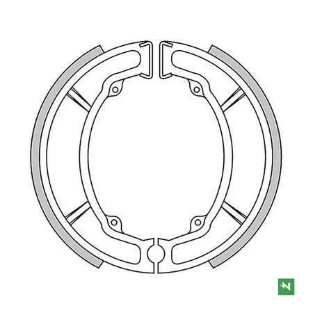 SZCZĘKI HAMULCOWE SUZUKI RM 250 '80-'86; RM 400 '80; RM 465 '81-'82; LT-Z 90 '07-'20; LT 125 '85-'87; PE 175 '82 TYŁ (130X22MM)