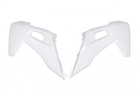 Osłony chłodnicy husqvarna tc 125/250, fc 250/350/450 '19-21, te 150/250/300, tx 250/300, fe 250/350/450/501 '20-21, kolor biały