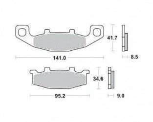 KLOCKI HAMULCOWE TRW MCB569 GS 500