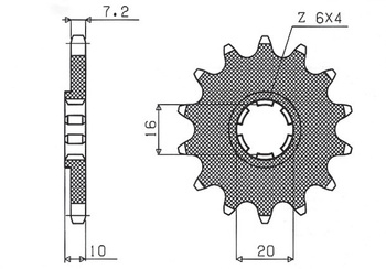 Zębatka przednia 799 14 suzuki 125 '98-'11 (-1), gn 125, vl 125 intruder (jtf410.14) (łańc. 428) (79914jt)