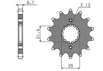 Zębatka przednia 513 17 suzuki gsxr 1000/1300, tl 1000 (jtf513.17) (łańc. 530) (51317jt)