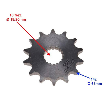 Zębatka przód zdawcza 14Z 428 do Suzuki Gn125