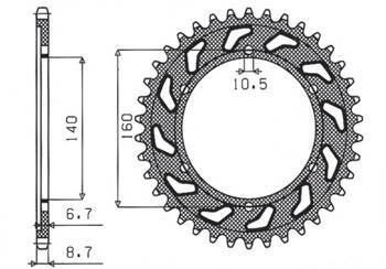 Zębatka tylna 502 48 kawasaki gpx 750r, gpz 750/900/1100, zrx/zzr 1100 (jtr502.48) (łańc. 530) (50248jt)