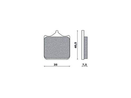 Klocki hamulcowe kh322/4 spiek metaliczny (złote) (ft 4107)