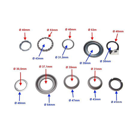 Łożysko główki ramy kierownicy do skutera Piaggio Zip