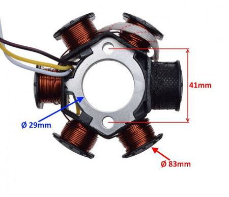 Stator iskrownik 6 cewek do Peugeot Ludix