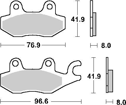 Klocki hamulcowe kh165 / kh215 off-road racing ng sinter kolor złoty