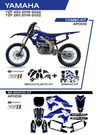 Komplet plastików plukomplet naklejek (oklein) yamaha yzf 250 '19-'22