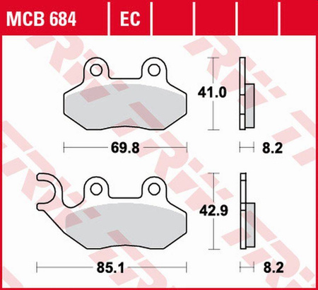 Klocki hamulcowe kh264 organic peugeot tweet 50/125 '10-, city star/tweet 125 '10-, tweet 150 '15-, sym allo/crox 50 '11-, jet/jet 4 50 '97-