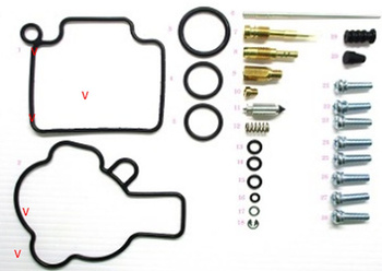 ZESTAW NAPRAWCZY GAŹNIKA HONDA TRX 450R '04-'05 (26-1364)