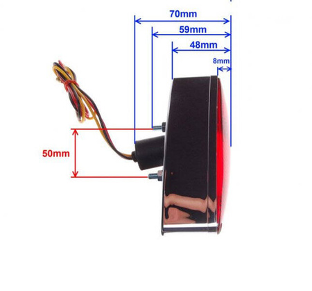 Lampa tył oko cienkie uniwersalna