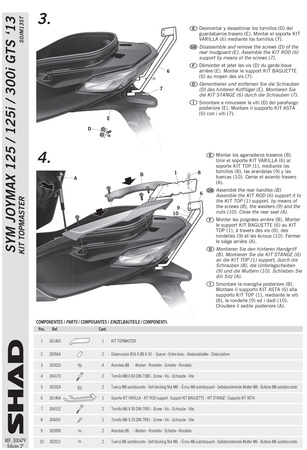 Stelaż kufra tylnego Shad do Sym Joymax GTS