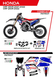 Komplet plastików plukomplet naklejek (oklein) honda crf 250r '22