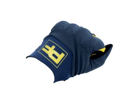 Rękawice Motocyklowe Power Force Enduro Cross Quad Spandex Granatowo Żółte L