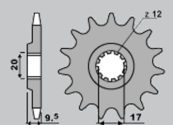Zębatka przednia 7005 14 ktm sx 65 '04-'21, husqvarna tc 65 '17-'21 (jtf1906.14)