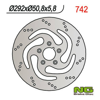 Tarcza hamulcowa tył harley-davidson 883/1340 84-98 (292x50,8x5,8) (5x8,5mm)