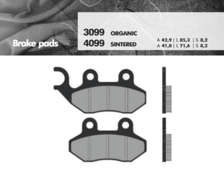 Klocki hamulcowe kh264 spiek metaliczny (złote) (ft 4099)