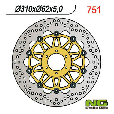 Tarcza hamulcowa przód honda cbr 900 98-99 (310x62x5) (6x6,5mm) pływająca