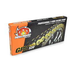 Łańcuch  gpx-520g professional motocross / enduro racing x-richain kolor złoty (120 ogniw, zapinka w zestawie)