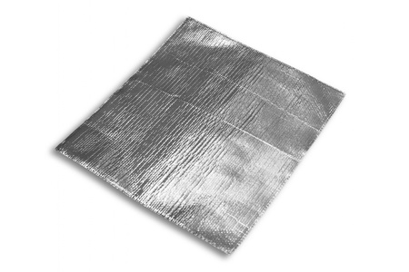 naklejka aluminiowa zabezpieczjąca przed temperaturą z tłumika 19x17cm