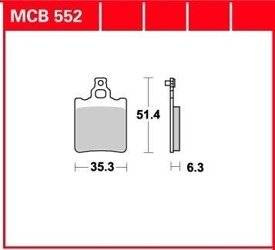 KLOCKI HAMULCOWE TRW MCB552