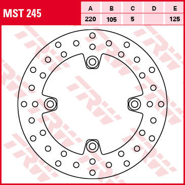 Tarcza hamulcowa przód/tył honda cbr 125 04-17, crf 250 13-, cb 600 hornet 98-06, cbr 600 f / rr 91-16, xr 650 l 93-97, cbr 900 rr 92-03, cb