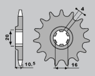 Zębatka przednia 799 15 suzuki vl 125/ 125 (jtf410.15)