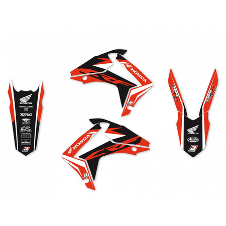 Komplet naklejek (oklein) honda crf250 '14-'17/ 450 '13-'16, dream 4 kolor czerwony/czarny