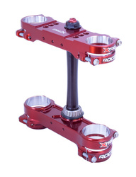 PÓŁKI ZAWIESZENIA PRZEDNIEGO ROCS PRO TRIPLE CLAMPS KTM SX/SX-F 150/250/350/450 '23-'26; HUSQVARNA '23-'26; GAS GAS EC/ECF/MC/MCF '23-'26 M12 (OFFSET 20MM-22MM) KOLOR BROWN