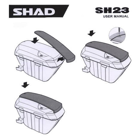 Nakładki kufra Shad SH23 białe kpl 2 sztuki