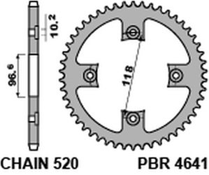Zębatka tylna 4641 42 c45