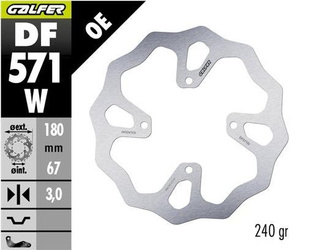 TARCZA HAMULCOWA TYŁ KTM 65 SX '25-, HUSQVARNA TC 65 '25-, GAS GAS MC 65 '25- (180X67X3) WAVE