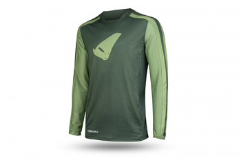 KOSZULKA ROWEROWA MTB / E-BIKE TERRAIN LV1 JERSEY MADE IN ITALY (DŁUGI RĘKAW) KOLOR ZIELONY ROZMIAR L - KOLEKCJA 2024
