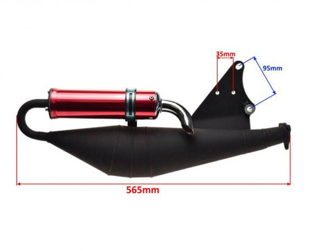 Tłumik sportowy skuter 2T silnik Minarelli Keeway CPI