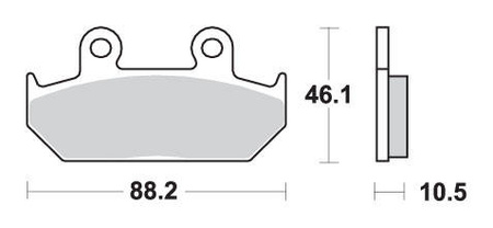 Klocki hamulcowe kh124/2 street excel sinter kolor złoty