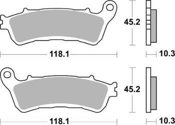Hamulcowe kh388/2 street excel/racing ng sinter kolor złoty honda gl 1800 goldwi'18-'21 - tył