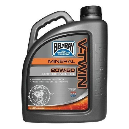 Olej Bel-Ray V-Twin Mineralny 4T 20W-50 4 Litry