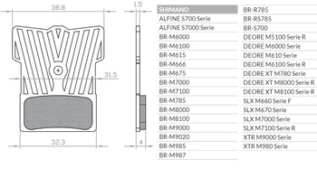 Klocki hamulcowe rowerowe organic sport z radiatorem mtb / szosa / elektryk