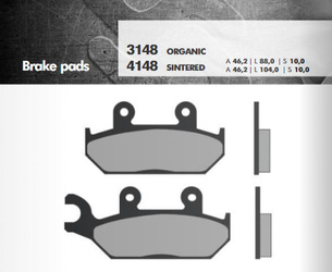 Klocki hamulcowe kh172 yamaha xt 600 92-03, xtz 660 92-98 przód (ft 3148)