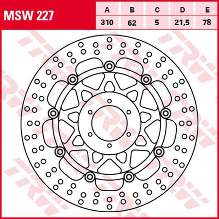 Tarcza hamulcowa przód honda cbr 900rr fireblade '98-'99 (310x62x5mm)