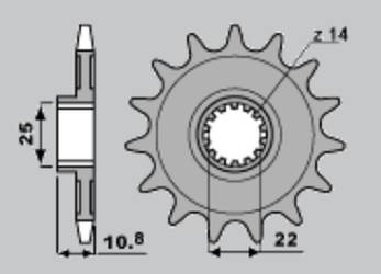 Zębatka przednia 2145 16 aprilia rxv/sxv 450 550 06-12 (4071-16) (jtf707.16)