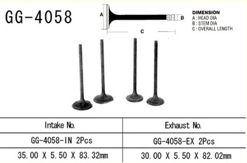 ZAWÓR SSĄCY KAWASAKI KLX 450 '08-'12 (2 NA POJAZD) TYTANOWY (MADE IN JAPAN)